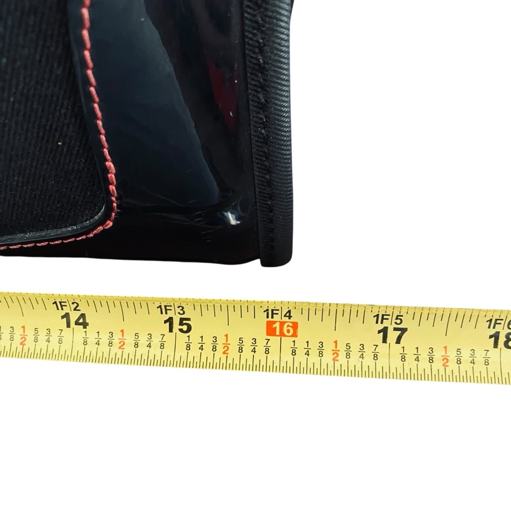 Diane Von Furstenberg X Badanco Luggage Large Black Canvas Patent Leather‎ Tote - Picture 14 of 15
